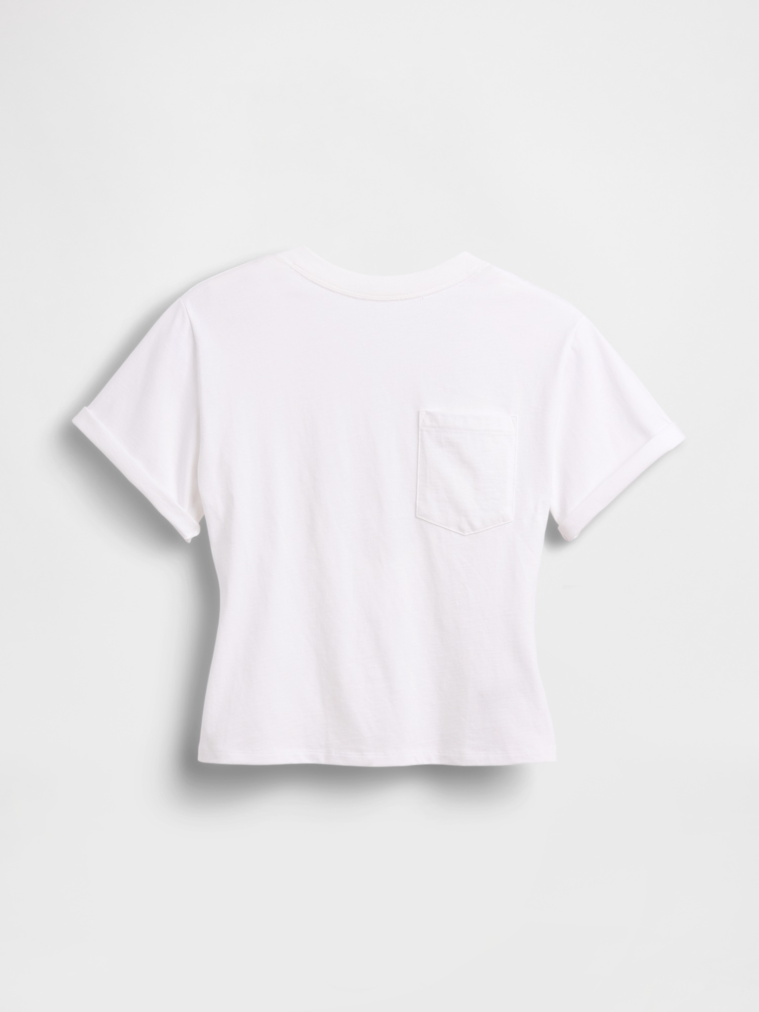 Женская футболка Gap GapStudio Scoop-Back Pocket, цвет: Белый — фото 6