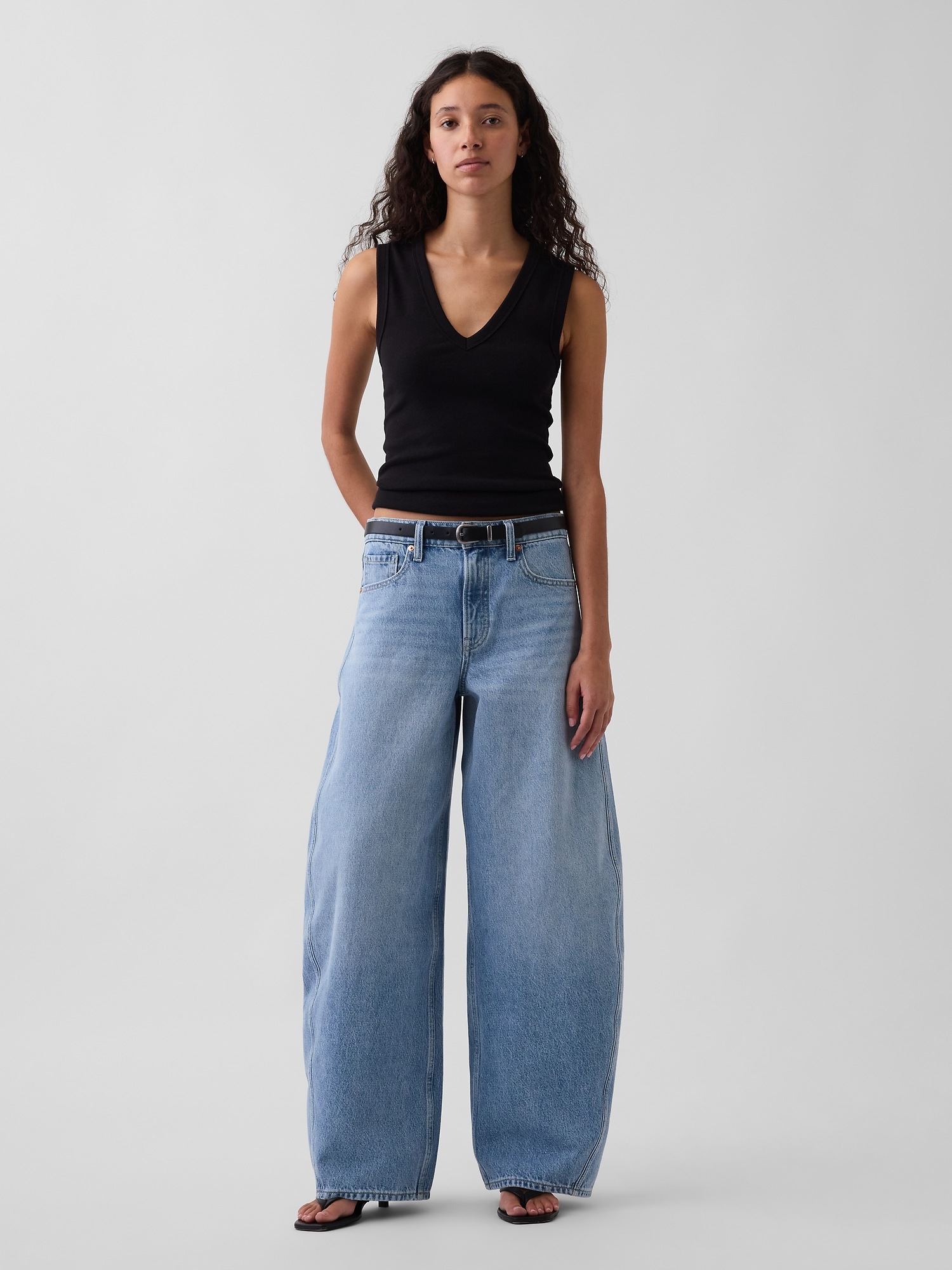 Женские джинсы Gap Mid Rise Baggy Taper Jeans