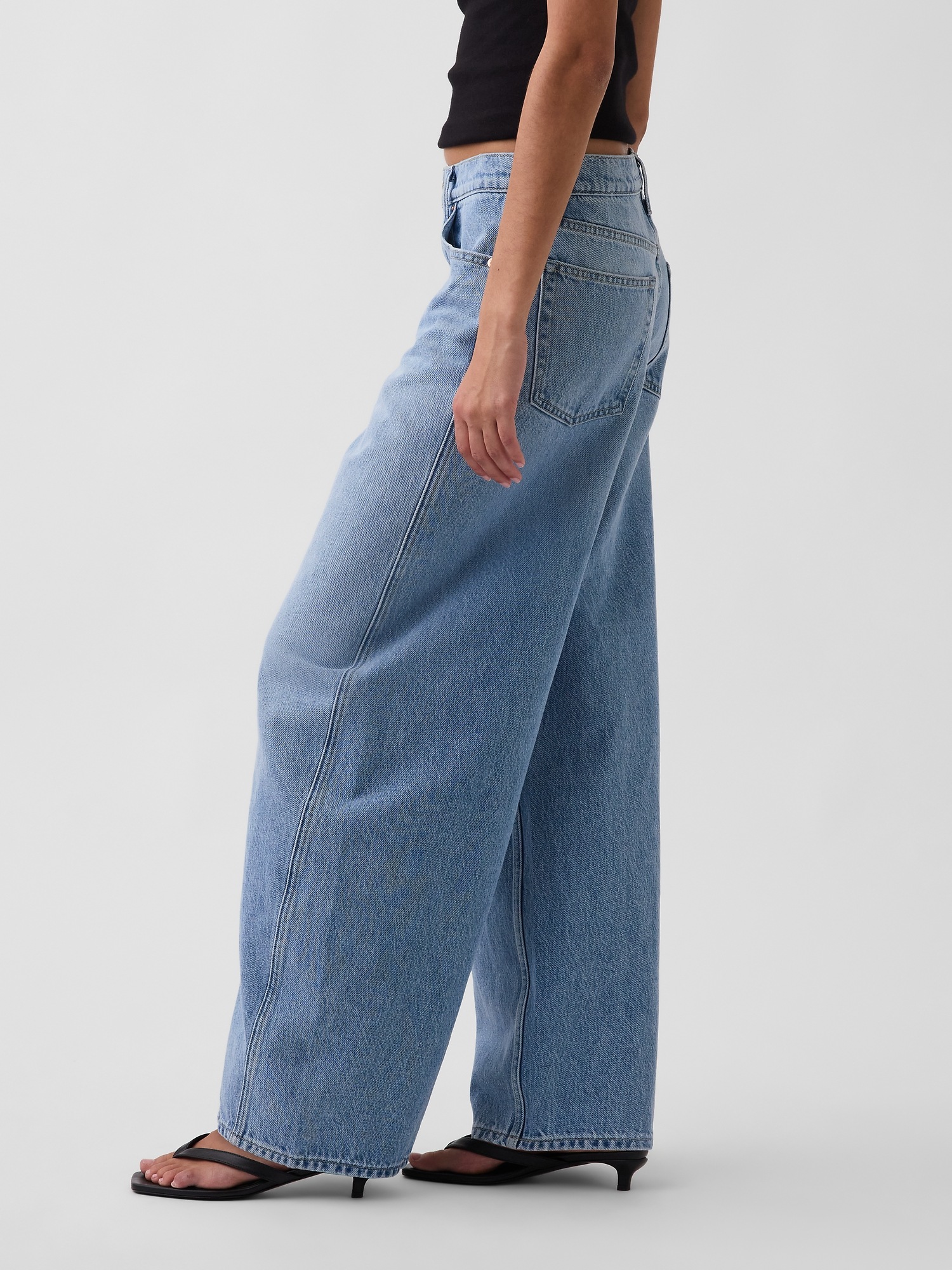 Женские джинсы Gap Mid Rise Baggy Taper Jeans — фото 3