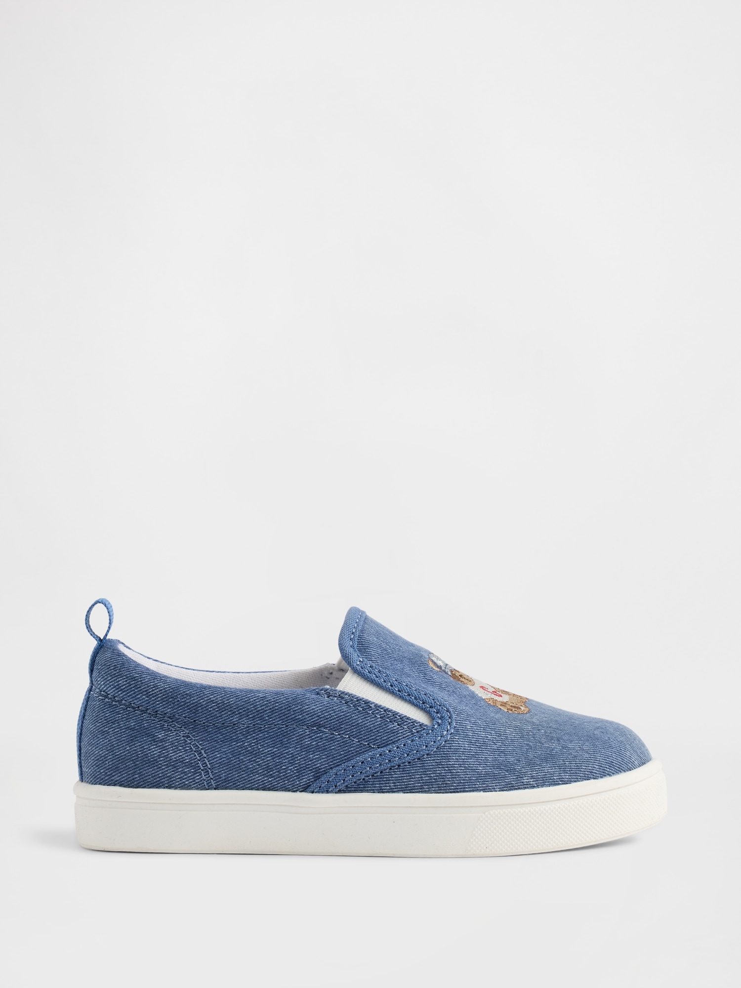 Детские кроссовки Gap Toddler Denim Brannan Bear Slip-On Sneakers — фото 2