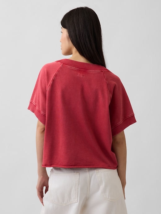 VintageSoft Terry Oversized V-Neck Sweatshirt | Gap