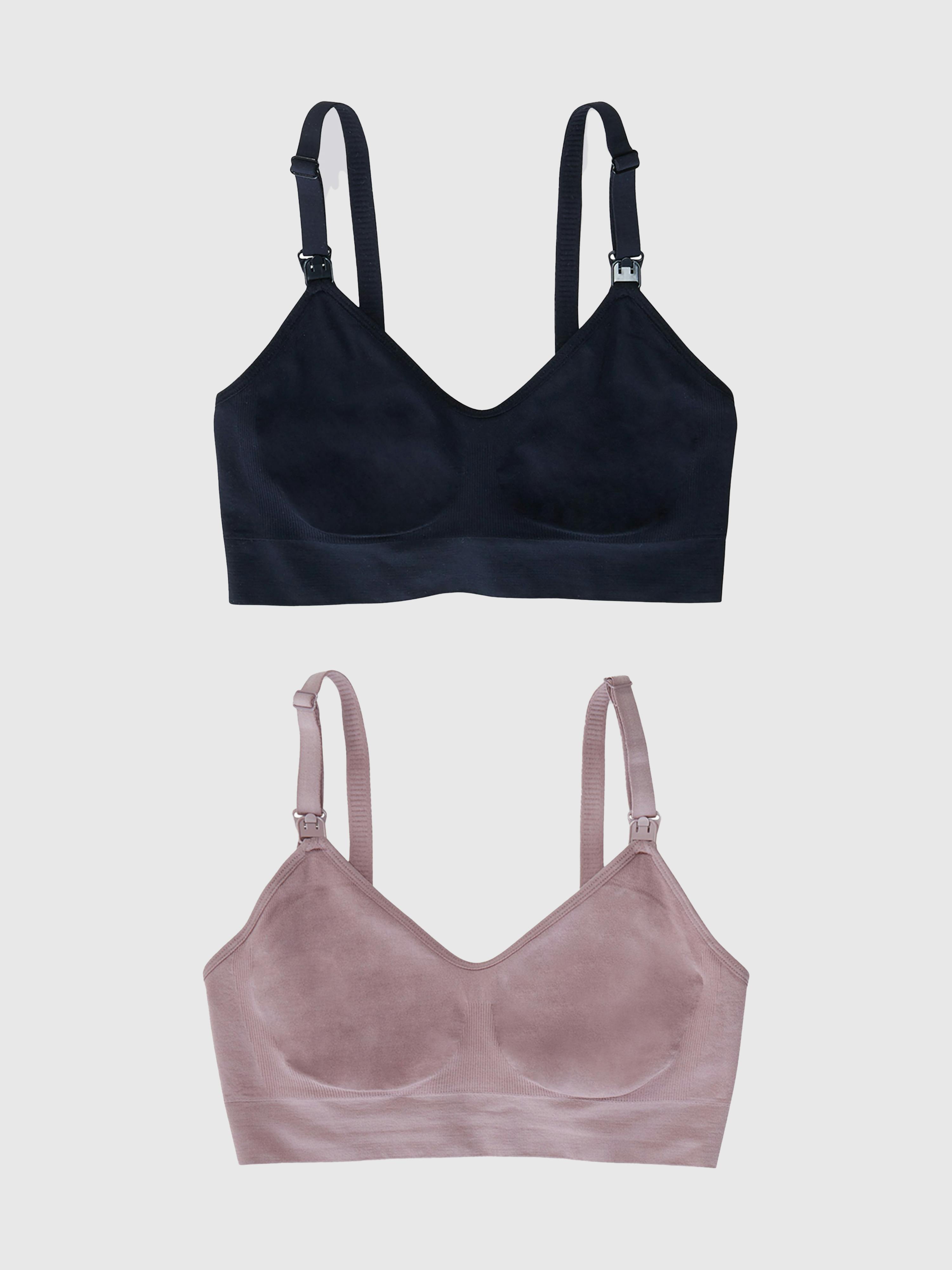 Ingrid and Isabel Basics Maternity Seamless 2 in 1 Nursing and Pumping Bra 2 Pack
