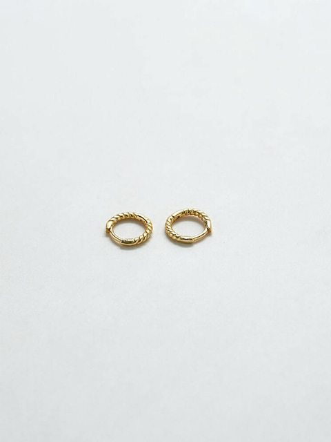 Mini Gold Rope Twist Huggies