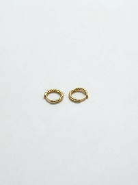 Image number 1 showing, Mini Gold Rope Twist Huggies
