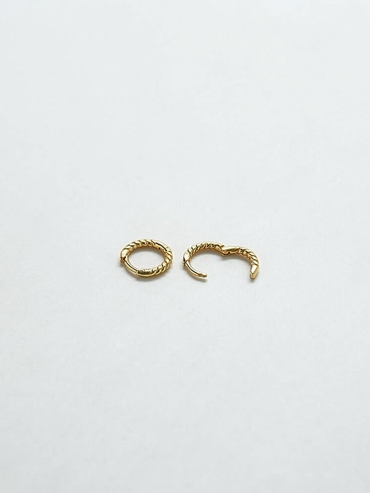 Image number 3 showing, Mini Gold Rope Twist Huggies