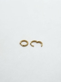 Image number 3 showing, Mini Gold Rope Twist Huggies