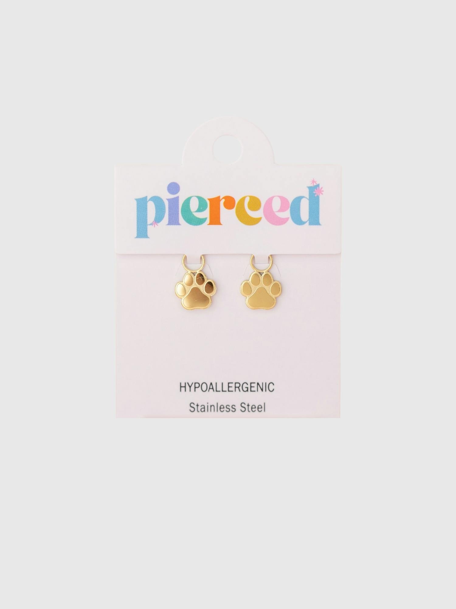 Pierced Co Paw Print Charms for Huggie Earrings