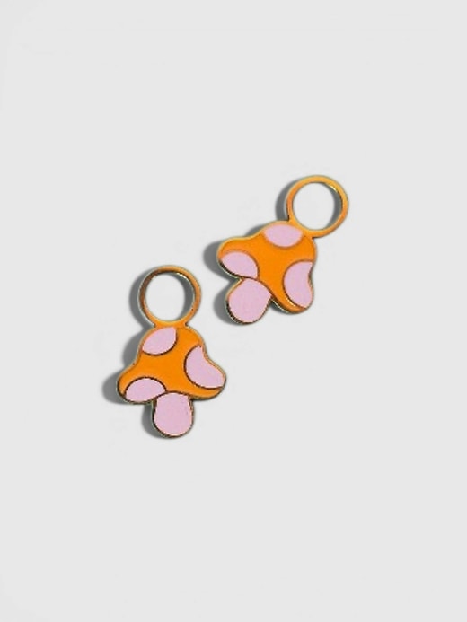 Image number 2 showing, Pierced Co Garden Mushroom Charms for Huggie Earrings