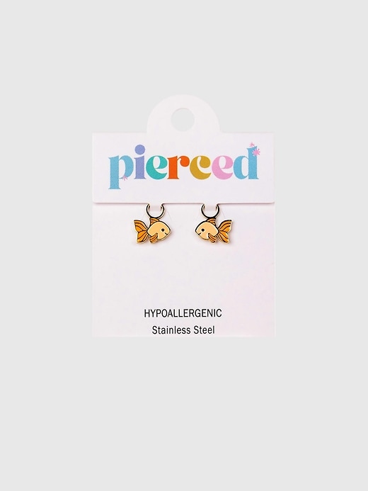 Image number 1 showing, Pierced Co Goldfish Charms for Huggie Earrings