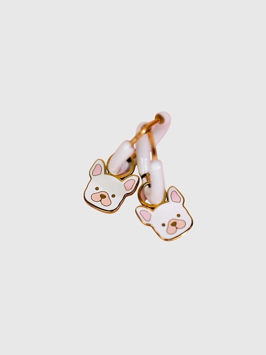 Image number 2 showing, Pierced Co Dog Charms for Huggie Earrings