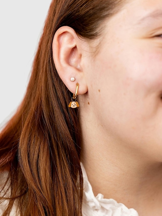 Image number 3 showing, Pierced Co Dog Charms for Huggie Earrings