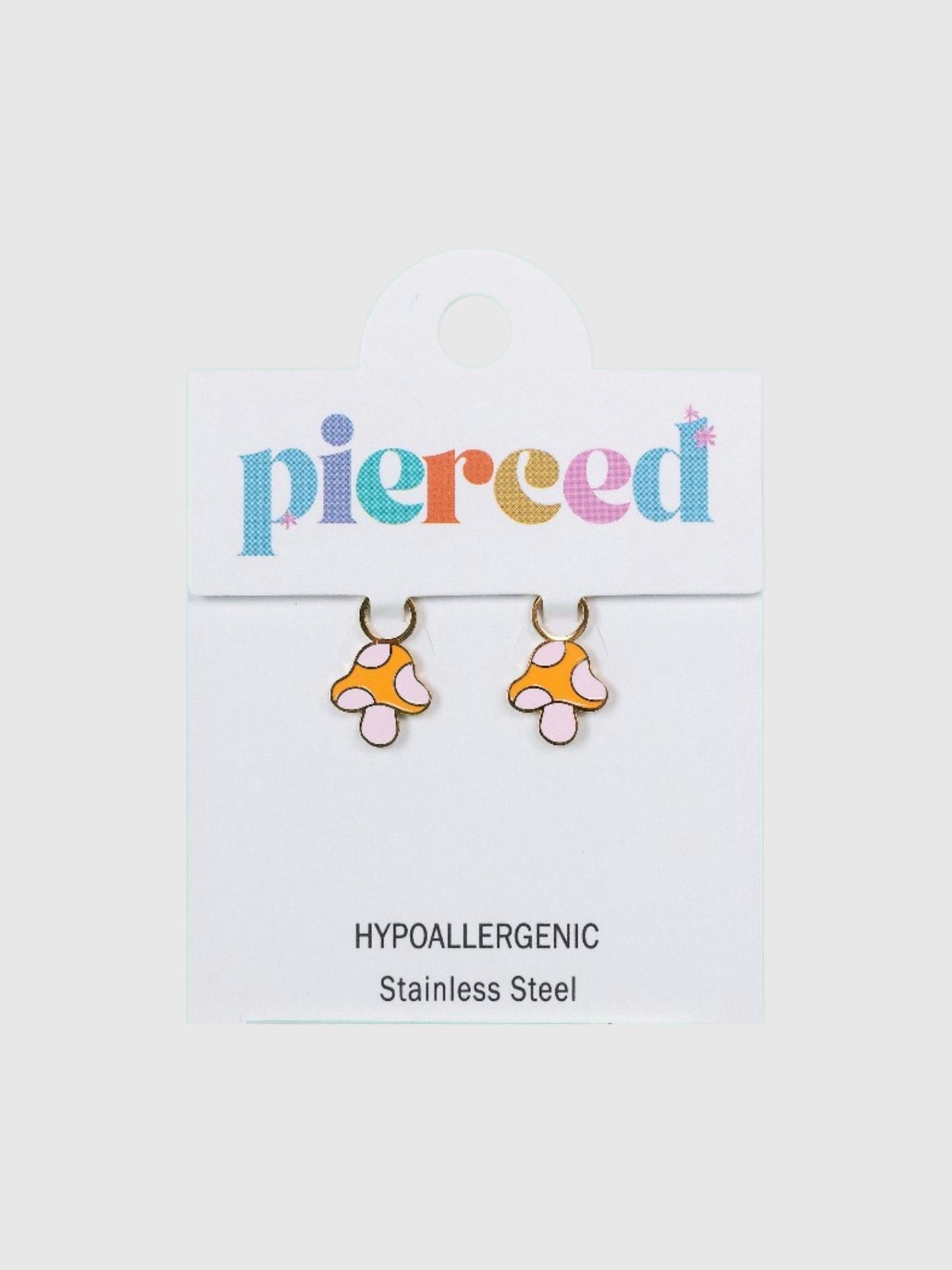 Детские серьги-хагги Gap Pierced Co с шармами-грибочками
