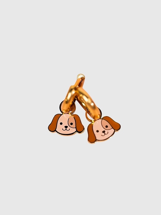 Image number 2 showing, Pierced Co Dog Charms for Huggie Earrings