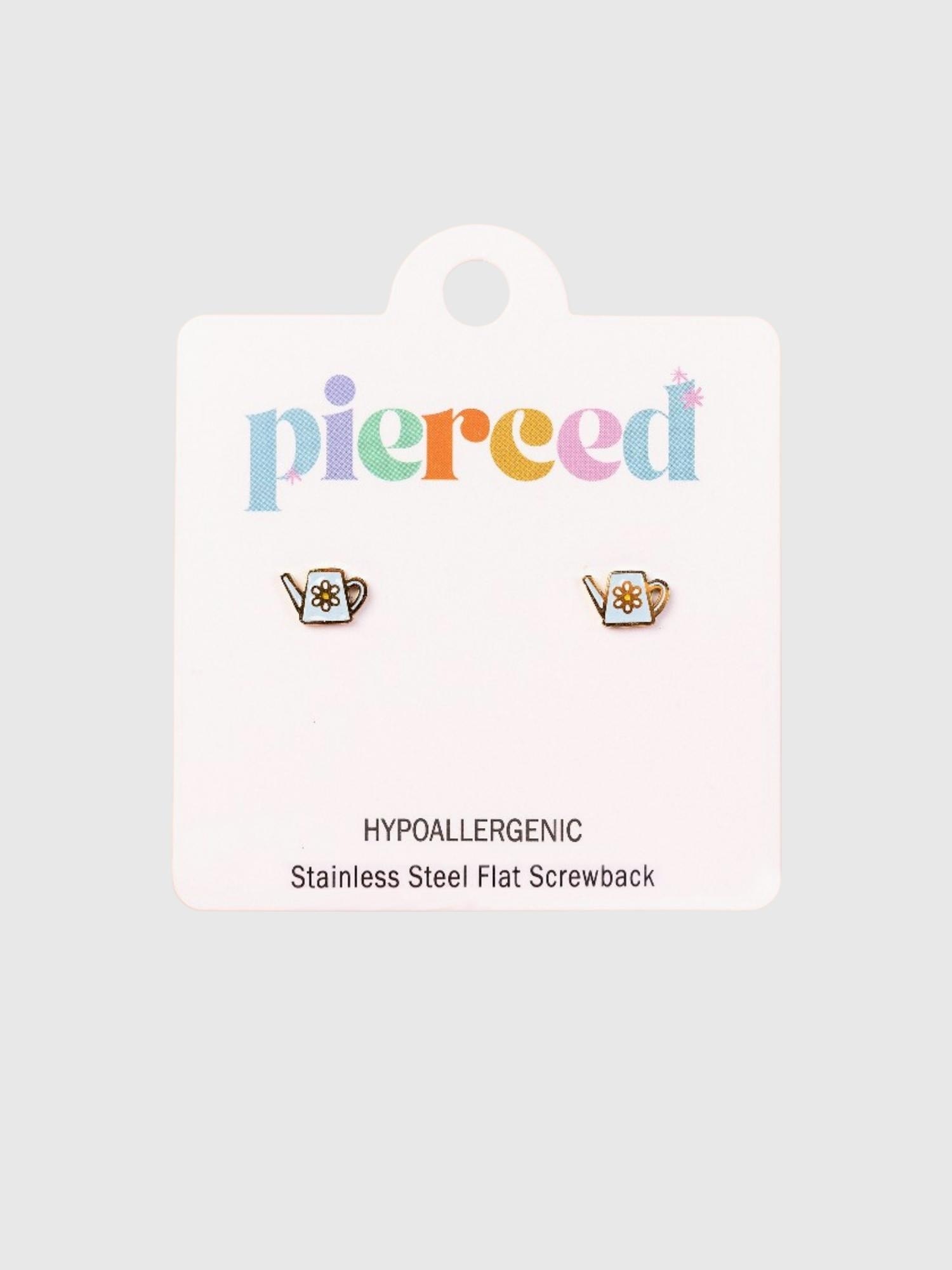 Gap Pierced Co Watering Can Screwback Earrings
