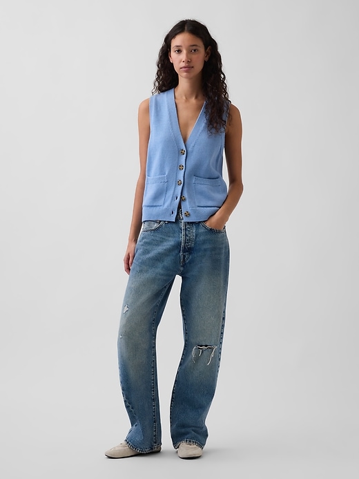Image number 2 showing, 100% Cotton Pocket Sweater Vest