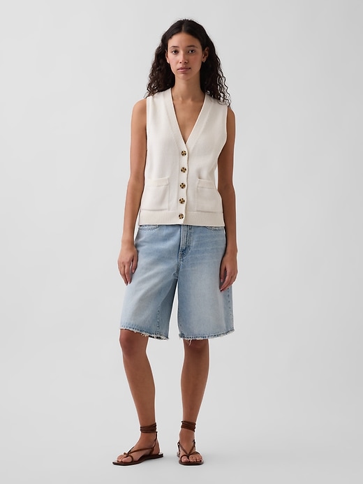 Image number 2 showing, 100% Cotton Pocket Sweater Vest
