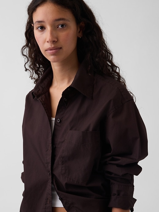Image number 4 showing, Organic Cotton Poplin Big Shirt
