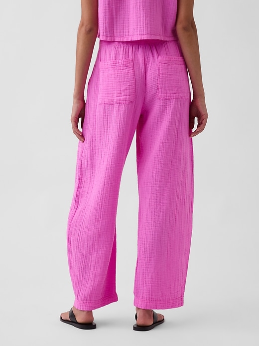Image number 4 showing, Cotton Gauze Easy Barrel Pants