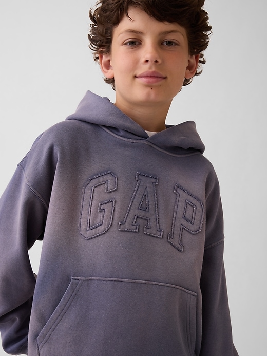 Image number 1 showing, Kids VintageSoft Relaxed Logo Hoodie