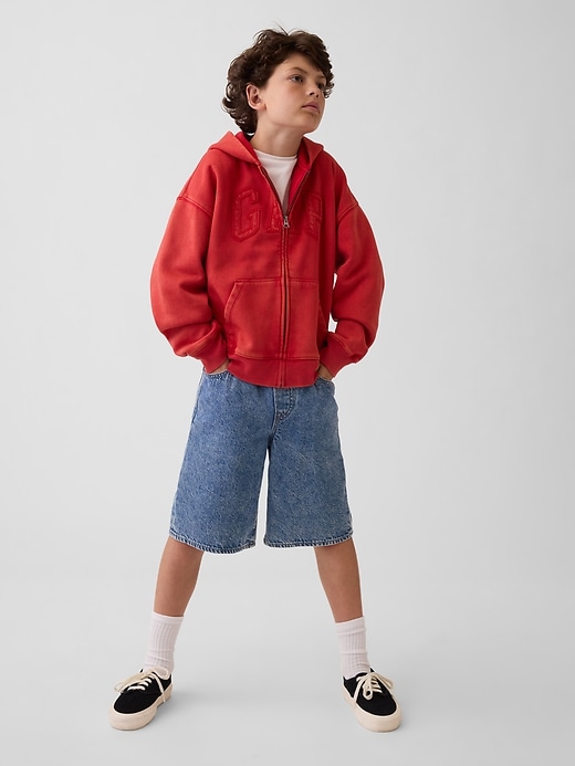 Image number 4 showing, Kids VintageSoft Relaxed Logo Zip Hoodie