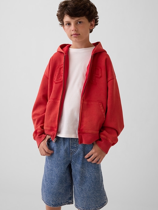 Image number 5 showing, Kids VintageSoft Relaxed Logo Zip Hoodie