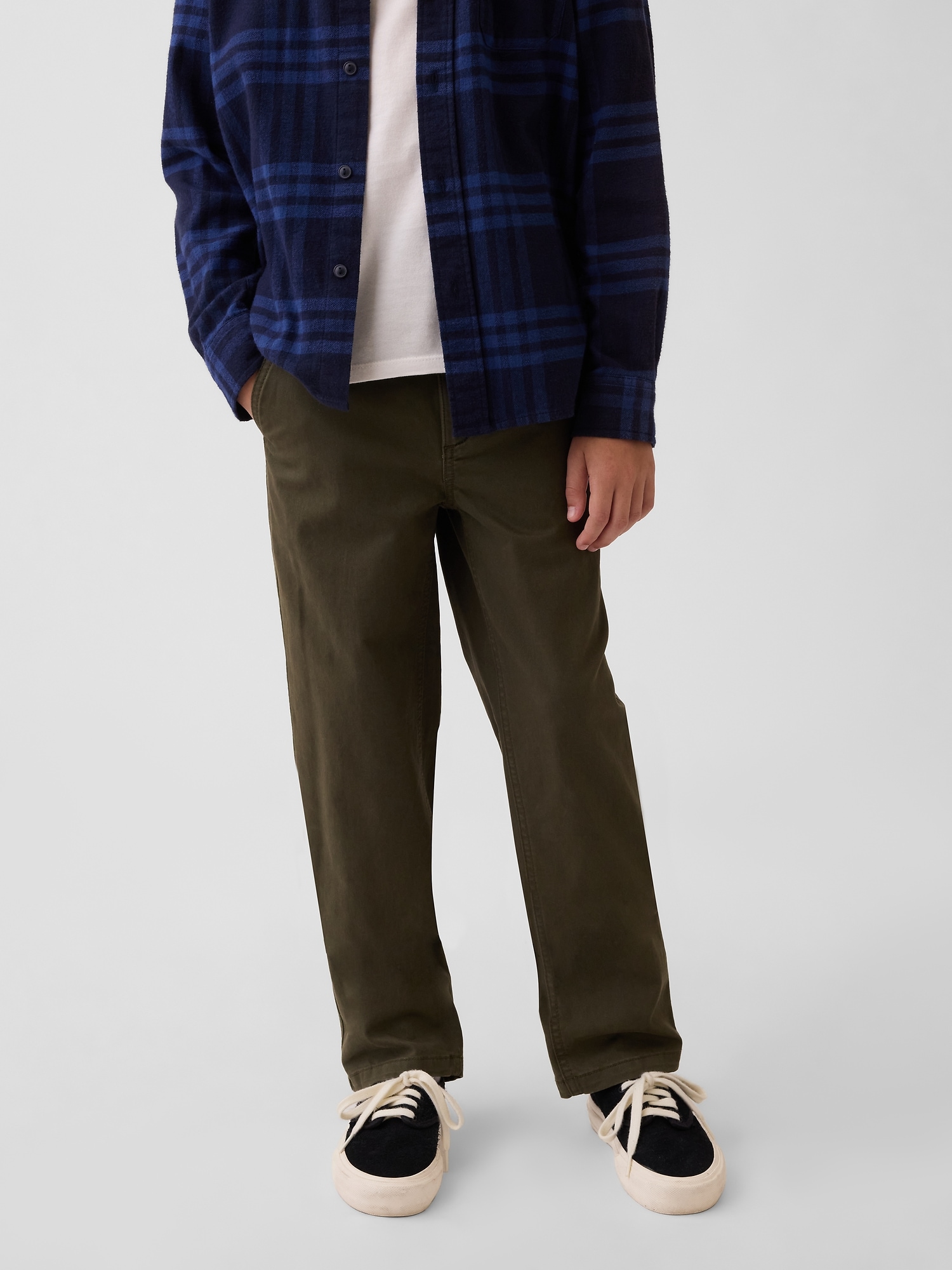 Kids Modern Uniform Loose Khakis