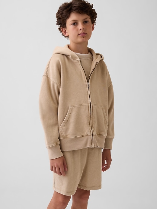 Image number 5 showing, Kids VintageSoft Relaxed Zip Hoodie