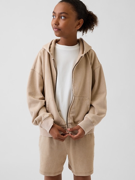 Image number 2 showing, Kids VintageSoft Relaxed Zip Hoodie