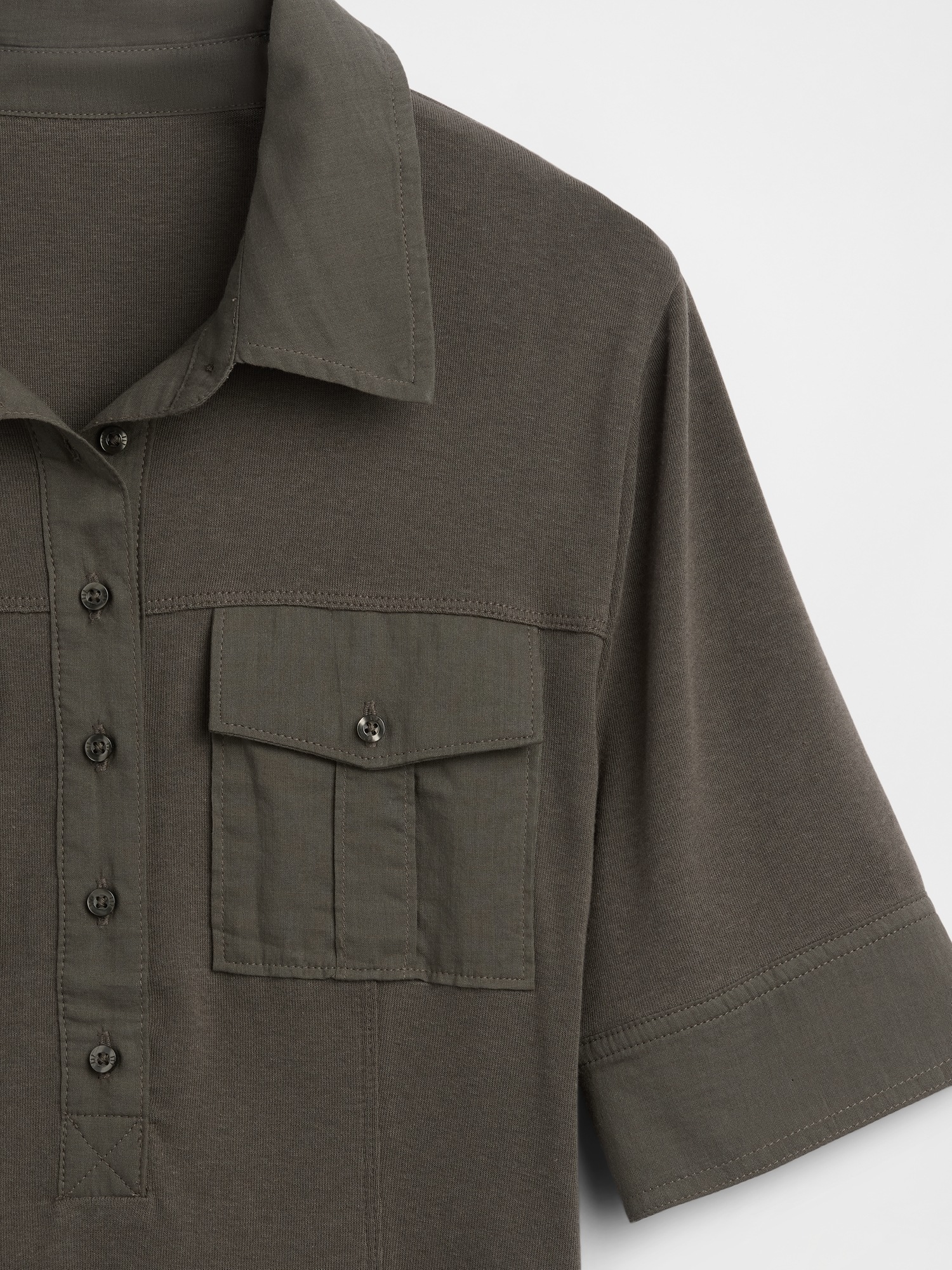 Женские футболки Gap Modern Elbow-Sleeve Utility T-Shirt — фото 4