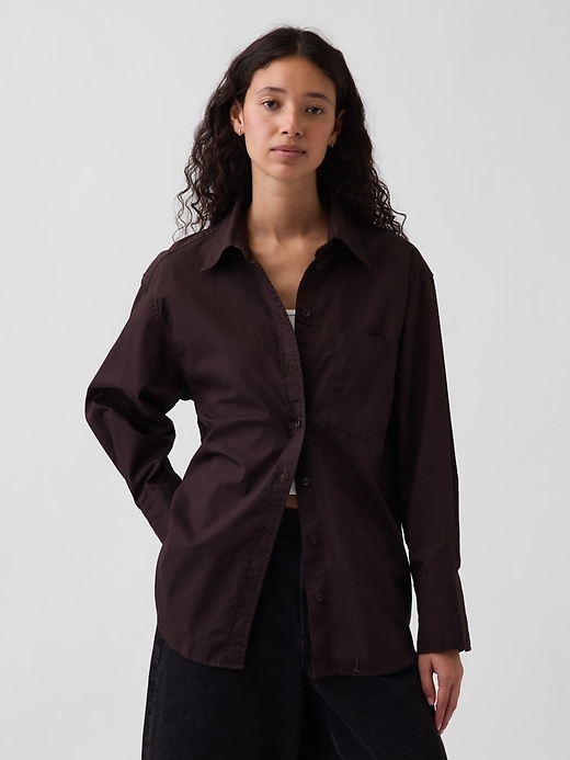 Image number 1 showing, Organic Cotton Poplin Big Shirt