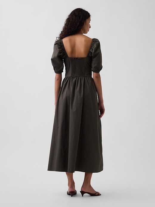 Image number 2 showing, Puff-Sleeve Corset Maxi Dress