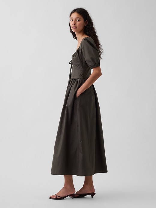Image number 3 showing, Puff-Sleeve Corset Maxi Dress
