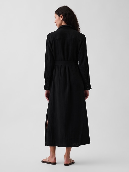 Image number 2 showing, Cotton Gauze Maxi Shirtdress