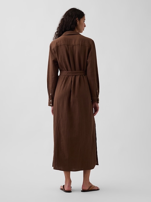 Image number 2 showing, Cotton Gauze Maxi Shirtdress