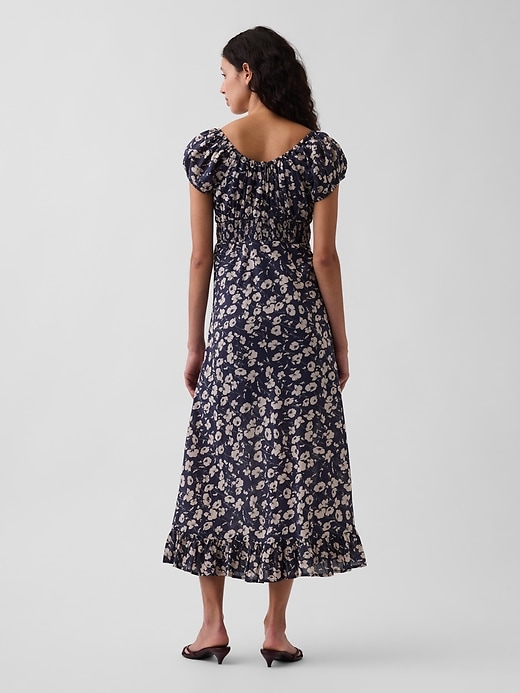 Image number 2 showing, V-Neck Ruffle Hem Maxi Dress