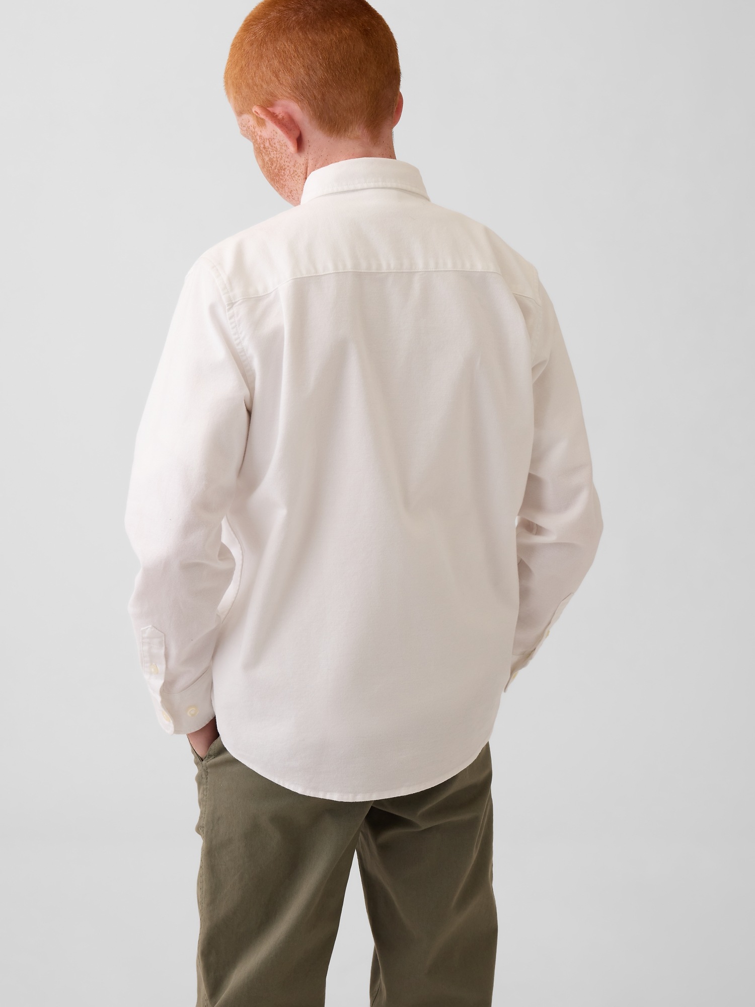 Детские рубашки Gap Kids Uniform Oxford Shirt — фото 3