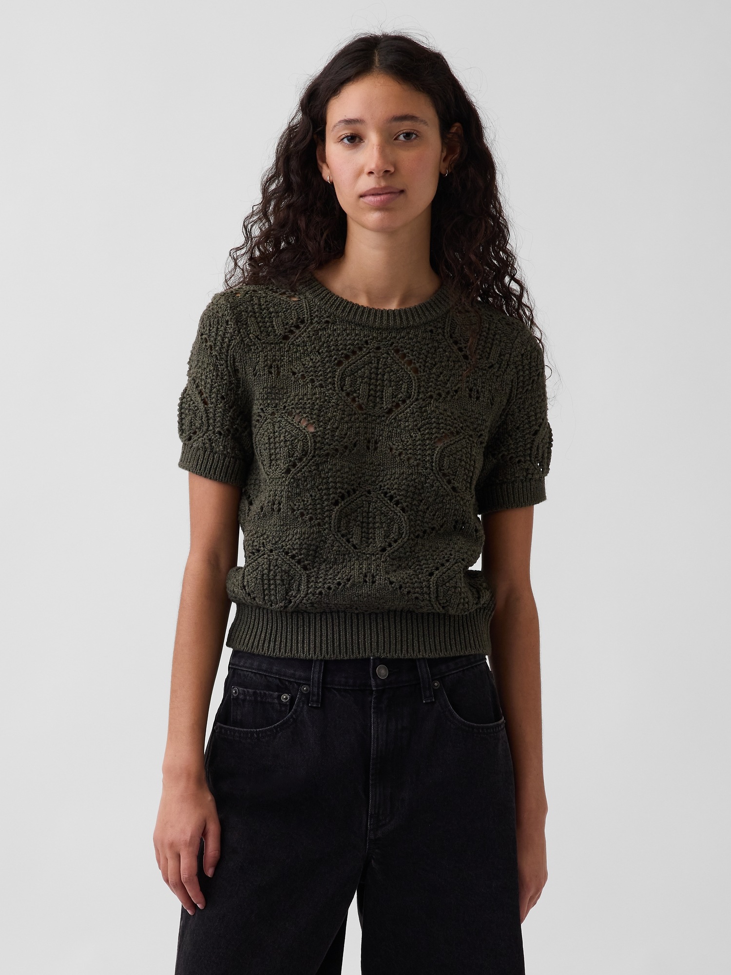 Женские свитеры Gap 100% Cotton Crochet Sweater