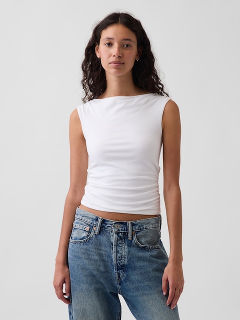 CloseKnit Jersey Ruched Crop Top