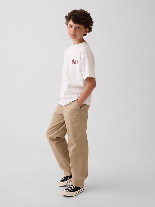 Image number 1 showing, Kids Modern Uniform Loose Khakis