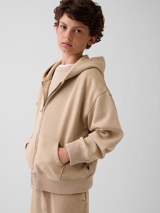Image number 1 showing, Kids VintageSoft Relaxed Zip Hoodie