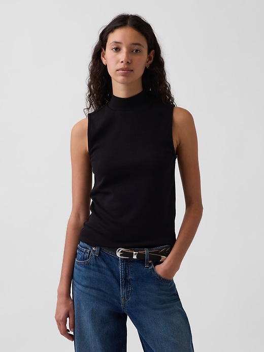 Image number 1 showing, Modern Mockneck Tank Top