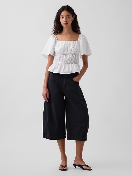 Image number 2 showing, Square-Neck Peplum Top