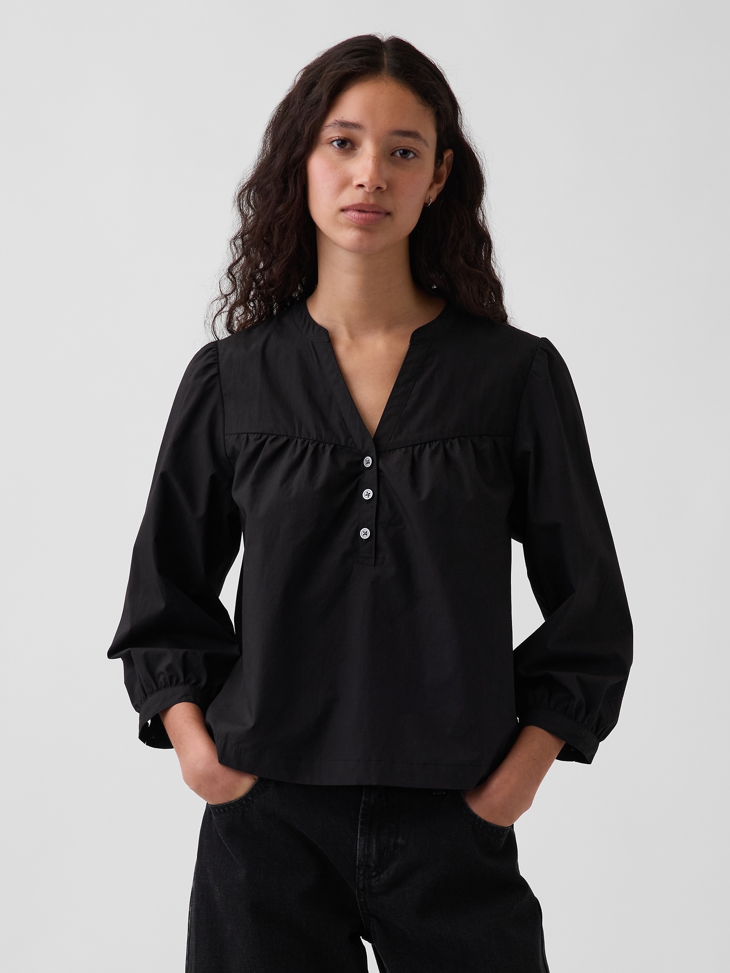 Poplin Popover Top | Gap