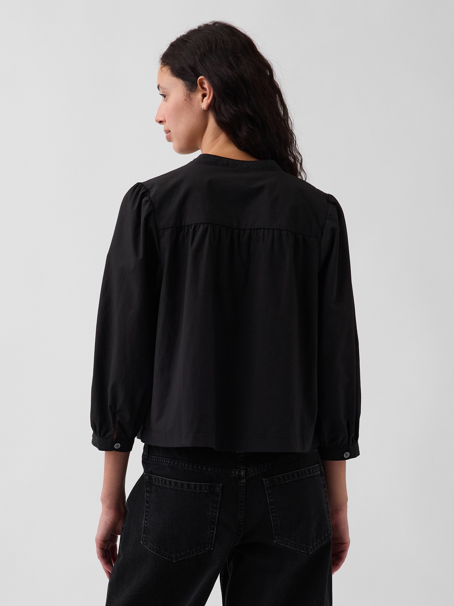 Женские топы Gap Poplin Popover Top — фото 3