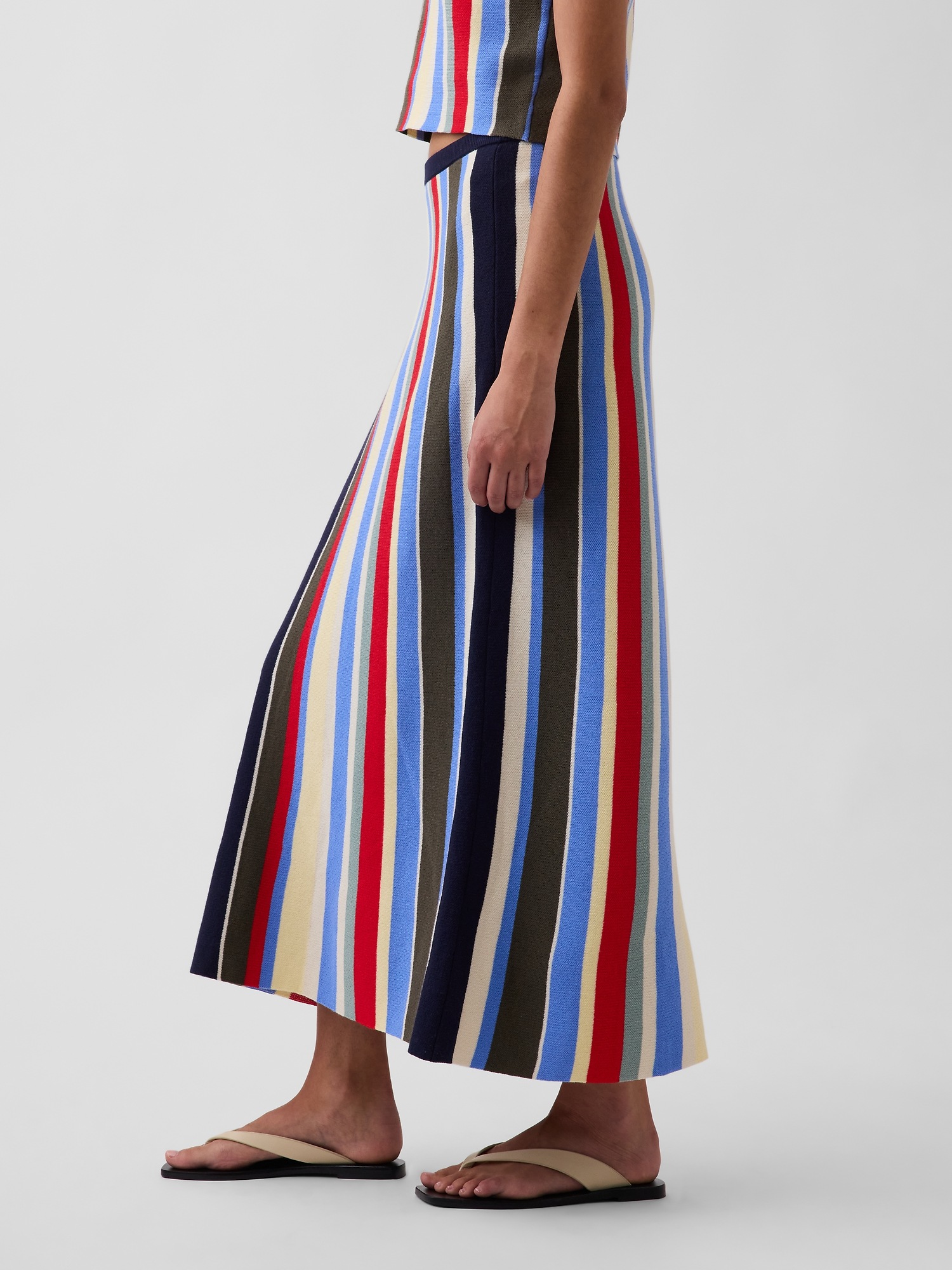 Gap 100% Cotton Stripe Easy Maxi Sweater Skirt — фото 2