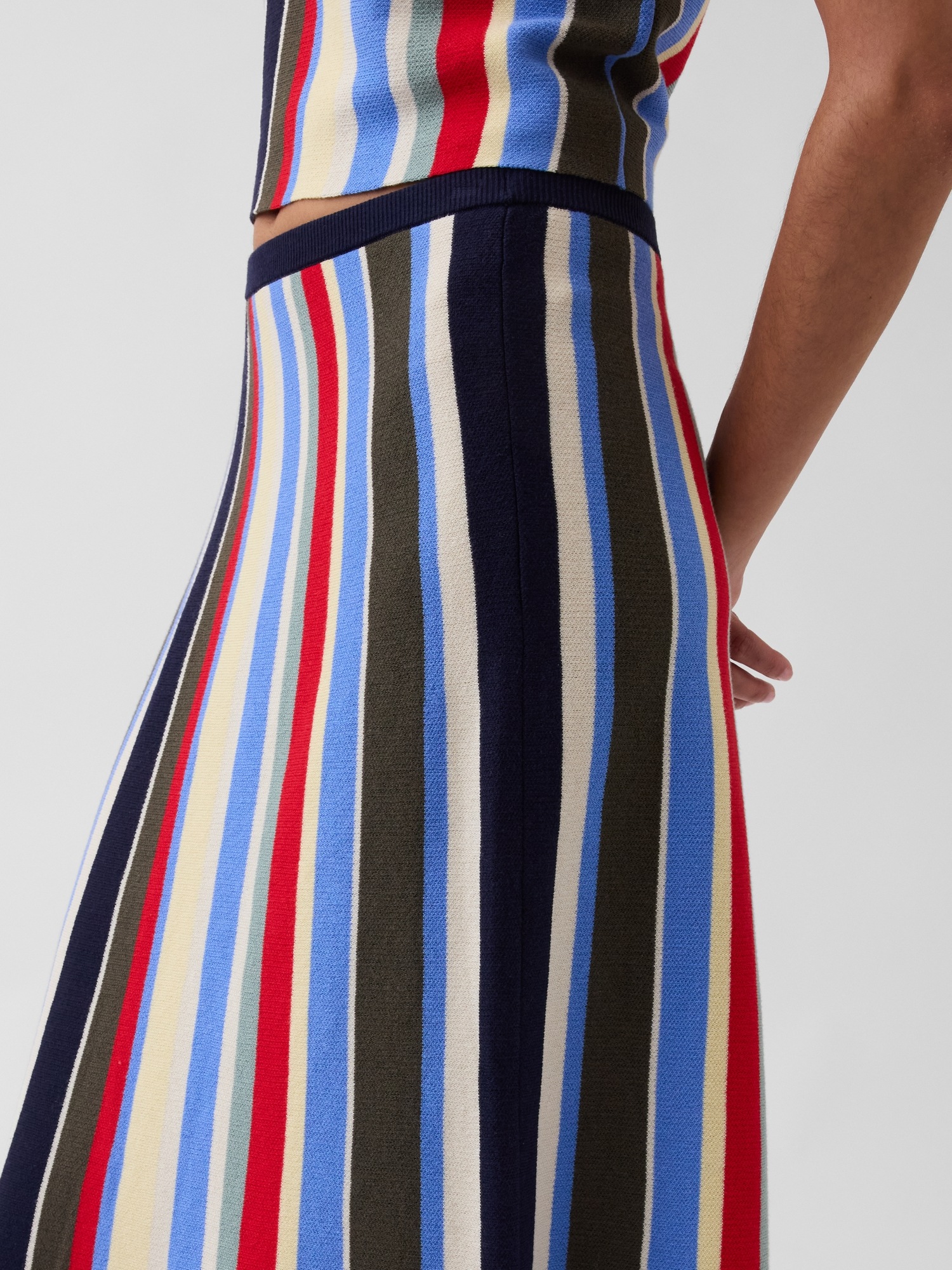 Gap 100% Cotton Stripe Easy Maxi Sweater Skirt — фото 3