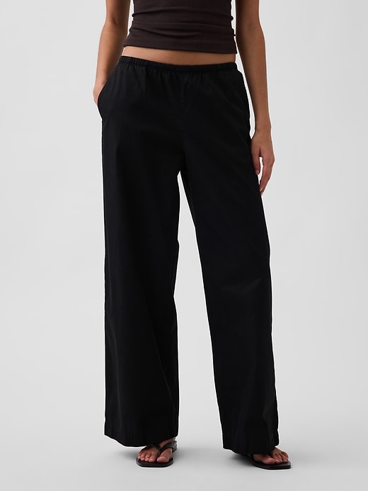 Image number 2 showing, Mid Rise Relaxed Easy Wide-Leg Pants