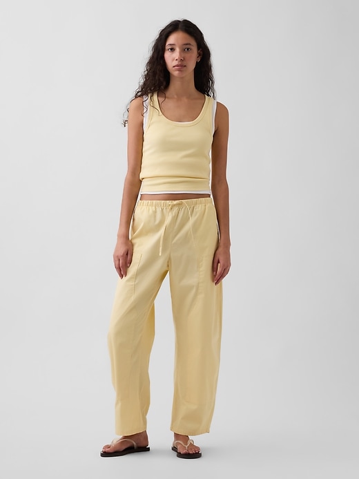 Image number 1 showing, Twill Easy Double-Knee Barrel Pants