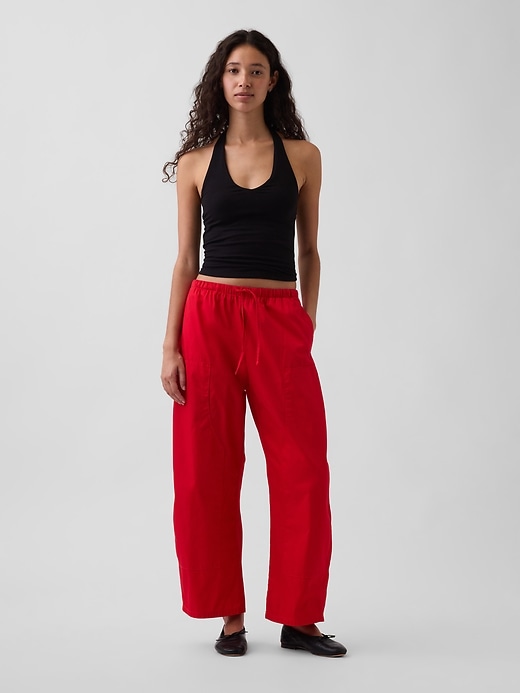 Image number 1 showing, Twill Easy Double-Knee Barrel Pants
