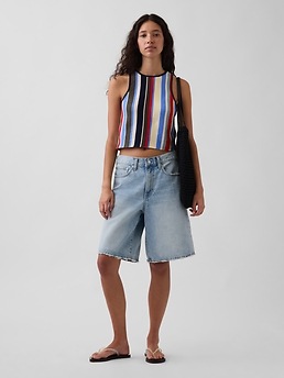 Женские свитеры Gap 100% Cotton Stripe Halter Sweater Tank — фото 4